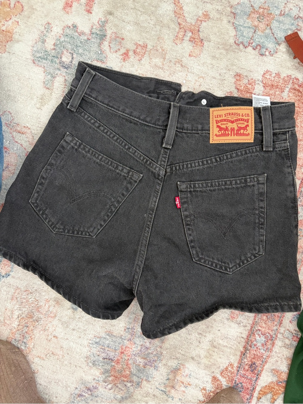 Levi's Women's Black Denim High-Rise Shorts